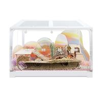 Niteangel Jaula para Hámster Serie Stacker: Encerramiento Apilable y Amplio de Vidrio para Hámsters, Gerbos, Ratones, Lemmings