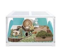 Niteangel Jaula para Hámster Serie Stacker: Encerramiento Apilable y Amplio de Vidrio para Hámsters, Gerbos, Ratones