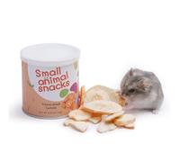 Niteangel Juguete de bocadillos y golosinas para hámster, pequeño animal natural para enanos sirios, jerbos, ratones, limones, degus u otras mascotas de tamaño pequeño (zanahorias liofilizadas)