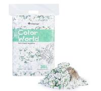 Niteangel - Lecho para hámster, hámster enano, gerbils, ratones, degus, rata, conejo, liebre, cobaya, chinchillas, erizos u otras mascotas pequeñas (36 litros - Ropa de cama de papel blanco/verde)