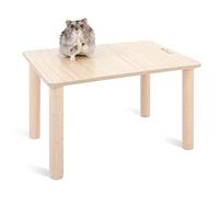 Niteangel Plataforma de Madera para hámsteres sirios Enanos, jerbos, Ratones, Degus u Otras Mascotas pequeñas (11.8 Pulgadas de Largo x 8.2 Pulgadas de Ancho - 5.9 Pulgadas de Alto, Burlywood)