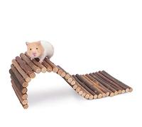 Niteangel Puente de Escalera de Madera, Juguete de Rata, roedores, ratón, hámster, Juguete para Masticar Animales pequeños (15.7 x 5.9 Pulgadas)
