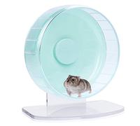 Niteangel Roue d'exercice silencieuse pour Hamster - Roue de Course en acrylique à Double roulement silencieux pour Hamsters, gerbilles, Souris, Degus ou autres Petits animaux (S, Verde Menta)