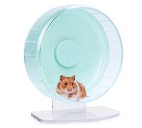 Niteangel Roue d'exercice silencieuse pour Hamster - Roue de Course en acrylique à Double roulement silencieux pour Hamsters, gerbilles, Souris, Degus ou autres Petits animaux (M, Verde Menta)