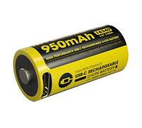 Nitecore BaterÃa de iones de litio 16340, 950 mAh NL169R USB-C