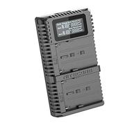 Nitecore Cargador USN3 Pro Doble USB con pantalla LCD para serie NP-F de Sony
