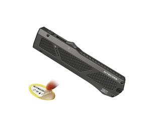 Nitecore EDC17 - Linterna EDC de 1500 lúmenes, 3 en 1 con luz blanca, luz negra UV y haz verde, acero inoxidable plano delgado, recargable por USB-C, impermeable para exteriores o trabajo