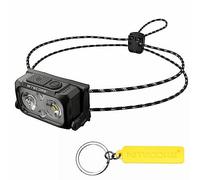Nitecore Linterna frontal ultraligera para exteriores NU21 de 360 lúmenes con doble haz y USB-C (Negro)