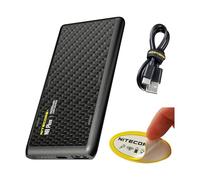 Nitecore NB Plus - Batería externa de 10.000 mAh, ultraligeros, delgados y puertos USB-C y USB-A para teléfonos, iPads y más, carga rápida de 5 V/3 A QC PD