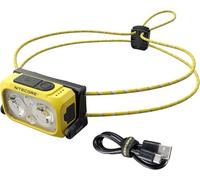 Nitecore NU21 linterna frontal ultra ligera para exteriores 360 lúmenes con doble haz USB-C recargable con correa (amarillo)