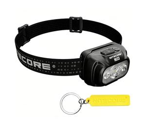 Nitecore NU33 700 lúmenes aluminio faro triple fuente de luz USB-C recargable faro etiqueta, Negro -