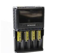 Nitecore SC4 - Cargador Profesional para baterías de Ion de Litio y NiMH, Pantalla LCD