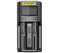 Nitecore UM2 - Cargador Universal (1500 mA, USB, para Adultos, 152 x 73 x 40 cm), Color Negro