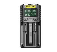 Nitecore UMS2 - Cargador Universal para Adultos (2 Puertos, 152 x 73 x 40 cm), Color Negro