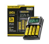 Nitecore Cargador Universal UMS4 (3000 mA), Unisex, Negro, L: 159 x l: 107 x H:41
