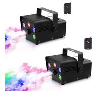 Nitehop Máquina De Humo, Mini Máquina De Humo de 500 W con 5 Luces LED, Efecto RGB con Control Remoto Inalámbrico para Fiestas, DJ, Escenario y Eventos Especiales