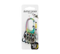 NITEIZE KeyRack Bigfoot Locker SBINER-Llavero 5 MOSQUETONES DE Metal con Cierres DE Seguridad Central-Iridiscente, Spectrum, Estandar