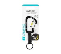 NITEIZE CSLW3-01-R6 SLIDELOCK Keyring 3"-MOSQUETÓN Llavero Cierre Seguridad, Negro, #3-25lb Capacity