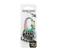 NITEIZE KeyRack Bigfoot Locker SBINER-Llavero 5 MOSQUETONES DE Metal con Cierres DE Seguridad Central-Iridiscente, Spectrum, Estandar