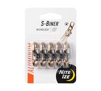 Nite Ize - LSBMA-29BG-5R7 S-Biner MicroLock, soporte para llave de bloqueo, aluminio, 5 unidades, Coyote