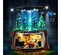 Nitemode Kit de luces para LEGO 21369 The X-Files, solo luces | Control táctil de encendido/apagado para haz OVNI de doble nivel, exhibición de bosque y oficina y regalos (modelo no