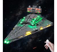 Nitemode Kit de luces para LEGO 75394 Imperial Star Destroyer, solo luces | Potencia táctil y control regulable para exhibición nocturna de destructor de estrellas imperial y regalo (modelo no incluido