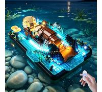 Nitemode Kit de luz compatible con Lego Floating Sea Otters 21366 Building Set | Regulación de control táctil mejorada y accesorios de iluminación de fácil instalación (no incluye juego 21366)