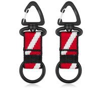 nitescuba Soporte para pieza de pulpo de Buceo, anillo retenedor de silicona para la pieza de mouthpiece Keeper 2nd Stage Regulator with Spring Clip, Dive-Down Flag Webbing Band Strap for Underwater