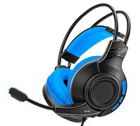 NITHO Atlas Auriculares Gaming Over-Ear - Sonido Estéreo, Controladores de 50 mm, Micrófono Flexible - Jack 3.5 mm - Compatible con PC/PS4/PS5/Xbox/Móvil - Azul