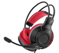 NITHO Atlas Auriculares Gaming para PS4/PS5/Xbox One/Xbox Series XS/PC/Móvil, Auriculares con Cable y Micrófono Plegable, Controlador de 50 mm y Diadema Ligera - Rojo