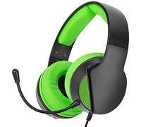 NITHO Janus Auriculares Gaming Over-Ear - Controladores de 40 mm, Micrófono Flexible, Sonido Estéreo - Jack 3.5 mm - PC/PS4/PS5/Xbox One/Series X|S/Móvil/Tablet - Verde