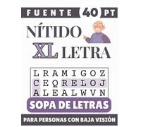 Nítido XL Letra de 40 Puntos Sopa de Letras: Diseñado para Adultos Mayores, Baja Visión y Discapacitados Visuales | 60 Rompecabezas Relajantes | ... y Seres Queridos (Clear XL Print Word Search)