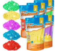 NiToy 5 kg de arena de juego moldeable en 5 colores, nunca se pega ni se seca, juguete ideal para niños, caja de arena y juegos sensoriales, para moldear, apretar, palar, rodar y modelar