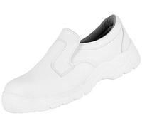 NITRAS 7250 Clean Step I Zapato de Cocina - Forma Mocasín - Zapato de Trabajo S2 - Industria Agro Alimentario - Restauración - Ayuda cuidadosa - Antiderapante, Blanco, Blanco, 42 EU