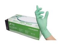 Nitras 8325-L MINT Wave - Guantes desechables de nitrilo, no estériles, sin polvo, color verde, talla L, 1000 unidades