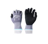 Nitras 8800 - Guantes de jardinería (ajuste flexible, alta resistencia a la abrasión, muy buen agarre, 12 pares, tamaño: 10, negro/gris)