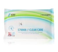 Nitras Clean Care - Manoplas húmedas desechables con aloe vera y manzanilla para cara, cuerpo, manos - 8 paños extra suaves y calentables de 23 x 14 cm (5)