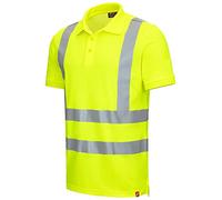NITRAS Motion Tex Viz 7013 Polo - Camisa de Trabajo de Manga Corta - 55% algodón - Amarillo neón - XXL
