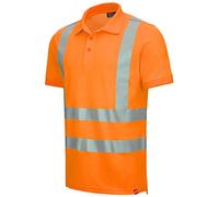 NITRAS Motion Tex Viz 7013 Polo - Camisa de Trabajo de Manga Corta - 55% algodón - Naranja neón - 6XL