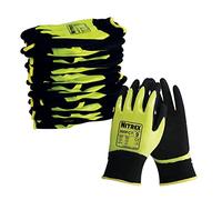 NITREX Unigloves 360FCT - 10 pares - Guantes térmicos de nitrilo de doble inmersión con tecnología NitreGrip, en amarillo de alta visibilidad
