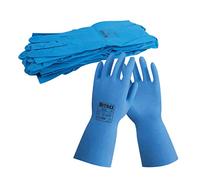 NITREX Unigloves 612 Guantes de guantelete de nitrilo sin forro resistentes a los químicos, en color azul