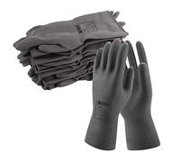 NITREX Unigloves 680 - Guantes de látex resistentes a los químicos con un puño con cuentas, color negro