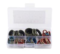 Nitrile Rubber O - Ring Assortment Kit | 80pcs Sealing Gasket Washers for Oil/Heat/Oxidation Endurance | Assorted - Size Set (φ6 - φ20) for Automotive, Machinery & Plumbing