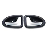NITRIMS Manija Puerta Manijas Plateadas Mate Para Coche Manija De Puerta Interior Izquierda Y Derecha Para Clio 2/3-4/5 Puertas Perilla Interior De Puerta Tirador Puerta(Size:L and R)