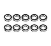 NITRIP 10Pcs 6206-2RS Alto tempo Sello de doble cara Rodamiento rígido de bolas de rodadura 30x62x16mm