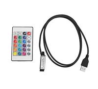 NITRIP 5-24 V 24 teclas RGB LED Light Strip Control remoto inalámbrico USB 6A Efecto de lámpara Controlador IR(1 m)