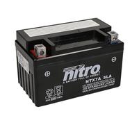 Nitro Batería YTX7A-BS Gel 12 V 6 Ah para scooter, sin mantenimiento y duradera, apta para muchos scooters, segura y respetuosa con el medio ambiente