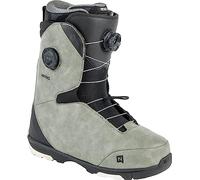 Nitro Club Boa Dual All Mountain Freeride Freestyle Sistema de Cordones rápidos Barco de Snowboard, Hombres, Gris, Negro, MP 27.5 // EU 42 // US 9,5