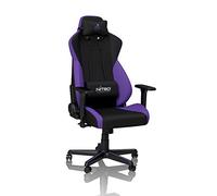 Nitro Concepts S300 Silla de Gaming - Silla de Oficina - 135 kg - Reclinable de 90 ° a 135 ° - Apoyabrazos & Altura Ajustables - Negro / Violeta