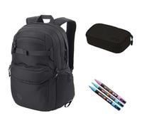 NITRO Future Hero Juego de mochilas escolares 3 piezas negro